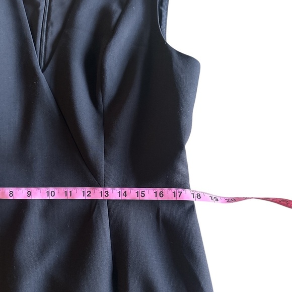 WHBM White House Black Market Black Fitted Pencil Belted Sheath Dress 12 NWOT - Picture 9 of 12